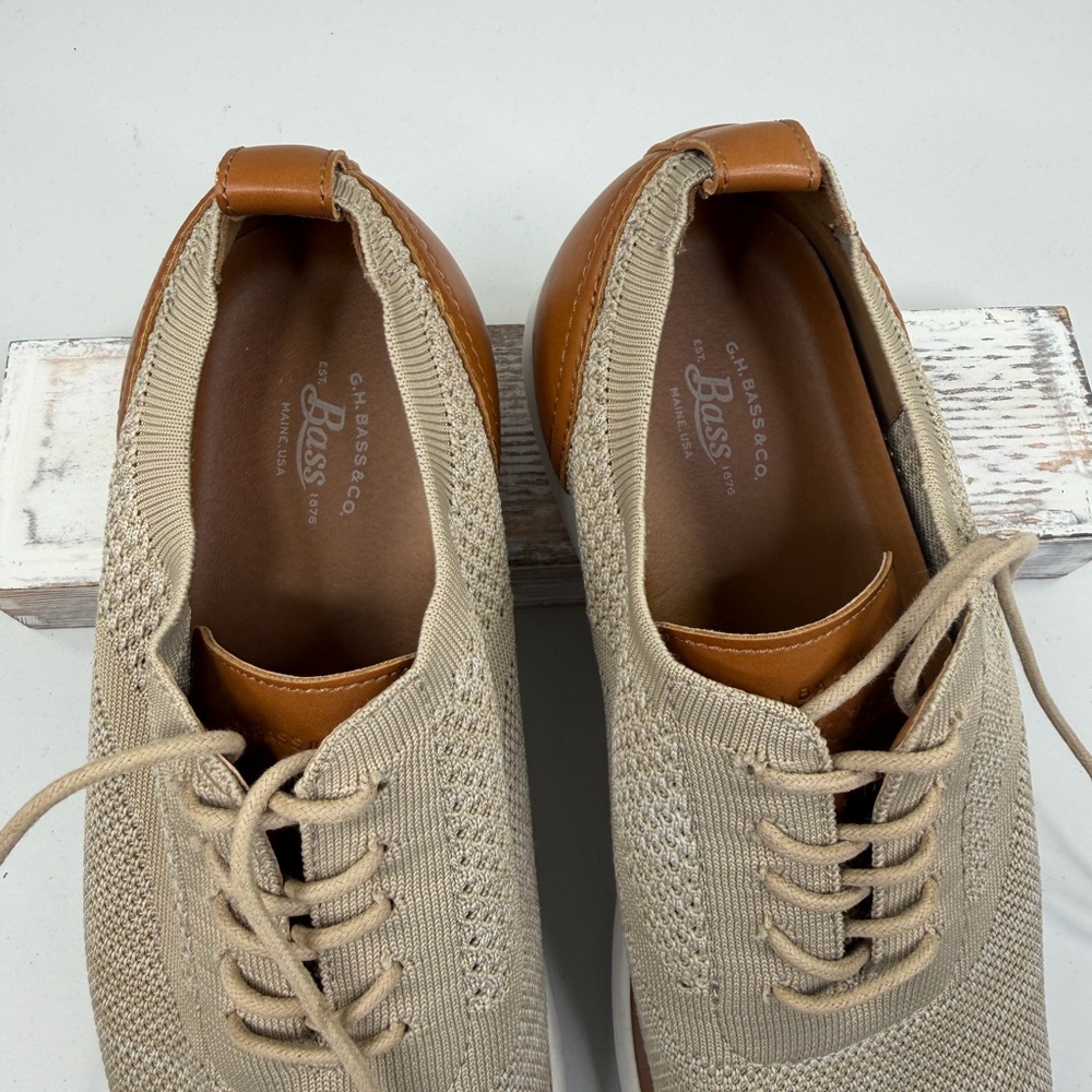 G.H. BASS Men's Connor 2 Tone KT Casual Oxford Shoe Tan-11 - Picture 3 of 7